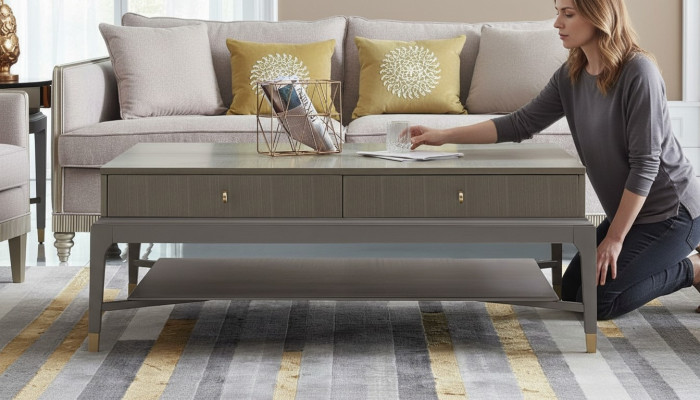 Klassischer Tisch Couchtisch Beistelltisch Design Sofa Wohnzimmer Holz