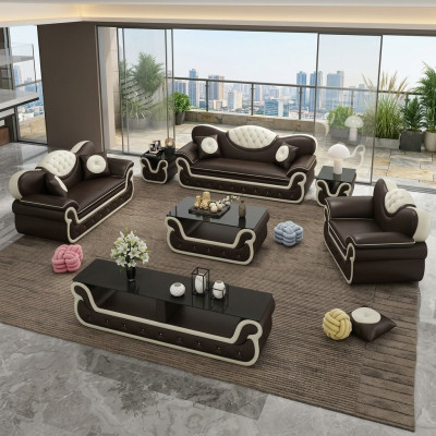 Komplett Set Sofagarnitur 7tlg. Sitz Sideboard Design Wohnzimmer Gruppe Garnitur