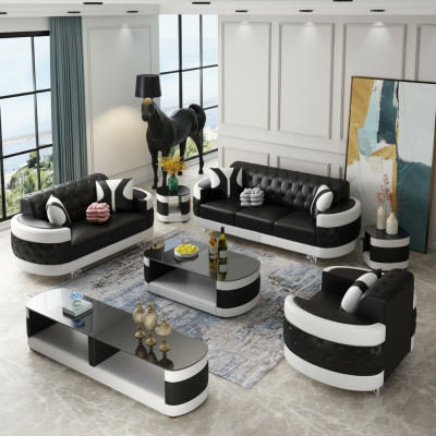 Wohnzimmer Set Sidebaord Couchtisch Beistelltisch Tisch 7tlg. Komplett Garnitur