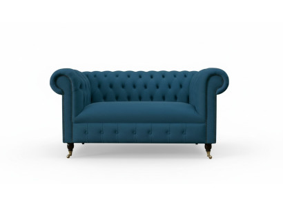 Sofa 2 Sitzer Sitz Klassische Chesterfield Blau Sofas Couchen Polster