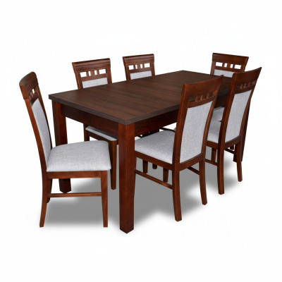 Esstisch 6x Stühle Esszimmer Set Gruppe Garnitur Tisch Sitzgruppe 7tlg.