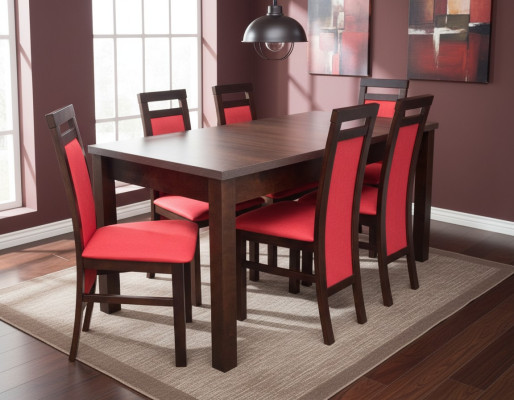 Komplett Set Esstisch Esszimmer 6x Stühle Set Ess Gruppe Holz Tisch Tische 7tlg