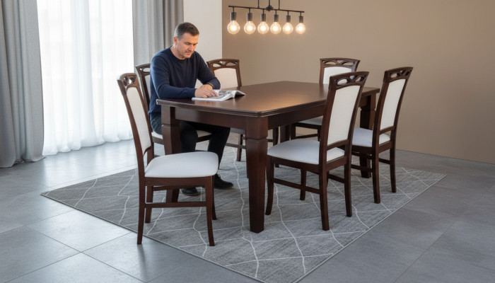 Esszimmer Holz Tische Essgruppe Set Stuhl Gruppe Neu Tisch 6 Design Stühle 7tlg