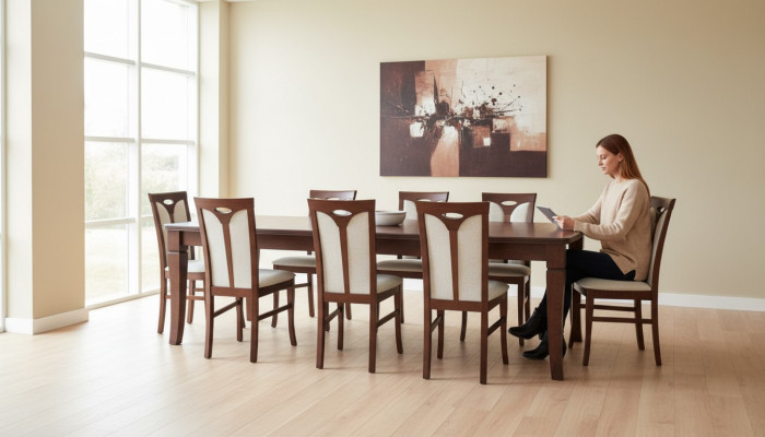 Komplett Set Esstisch 12 Stühle Esszimmer Set Ess Gruppe Holz Tisch Tische 13tlg
