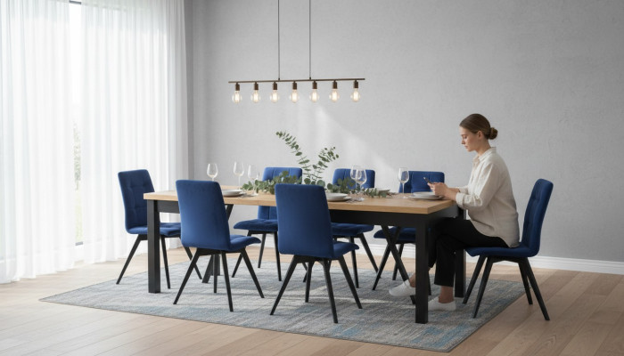 Esszimmer 6 Stühle 7tlg Set Lehnstuhl Garnitur Rechteckig Esstisch Stuhl Gruppe