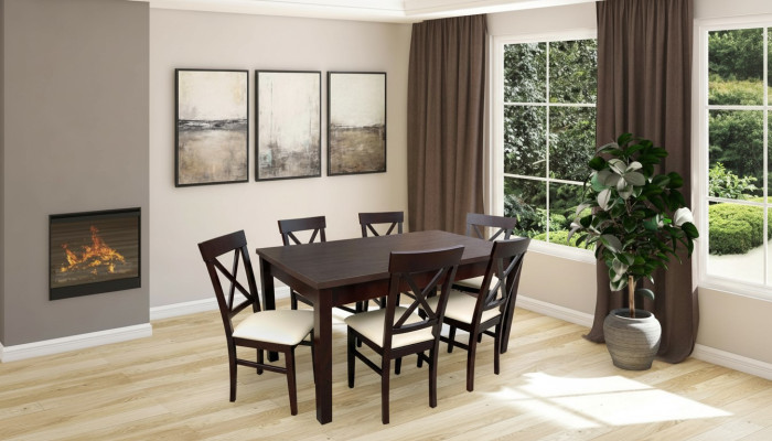 Komplett Set Esstisch 6x Stühle Esszimmer Ess Gruppe Stein Garnitur Tische 7tlg