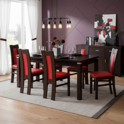 Lehnstuhl Stil Möbel Esszimmer Garnitur Stuhl Gruppe Tisch 7tlg. Set Sets Neu