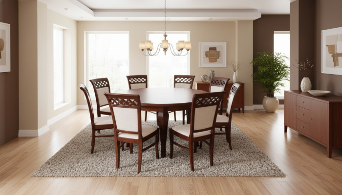 Esszimmer Tsiche Gruppe Esstisch Tisch Holz Garnitur 8x Stuhl Set Stühle 9tlg