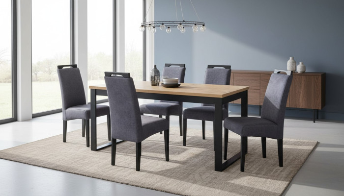 Klassisches Esszimmer Set Rechteckig Tisch 6 Stühle Sessel Gruppe Garnitur 7tlg.