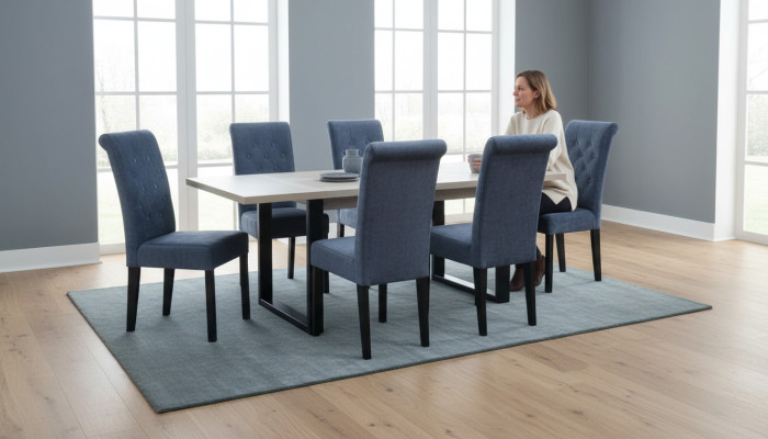 Luxus Esszimmer Design Garnitur 7tlg. Set Tisch + 6 Stuhl Modern Komplett Neu
