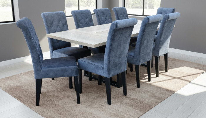Luxus Esszimmer Design Garnitur 7tlg. Set Tisch + 6 Stuhl Modern Komplett Neu