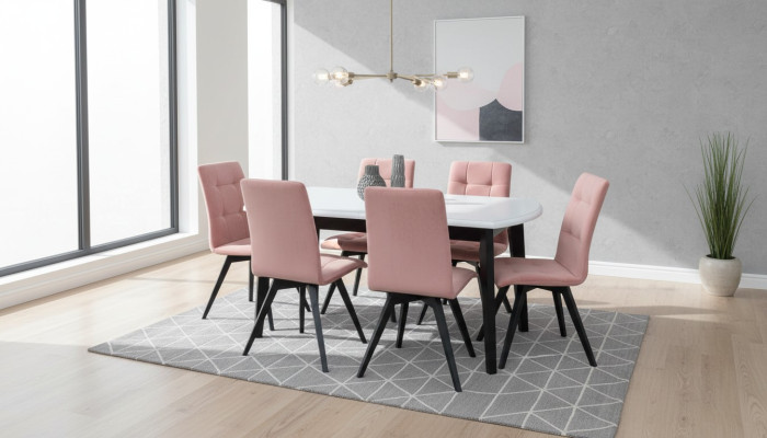 Esstisch 6 Stühle Stuhl Esszimmer Garnitur Klassischer Tische Tisch 7tlg. Neu