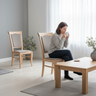 Design 1x Stühle Set Esszimmer Stuhl Sessel Gastro Holz Möbel Lehnstühle Küche