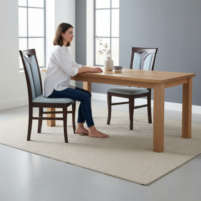 Esszimmer 1x Stuhl Stühle Polster Holz moderne Designer Lehnstühle Sitz Sessel