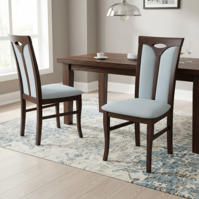 Esszimmer 1x Stuhl Stühle Polster Holz moderne Designer Lehnstühle Sitz Sessel