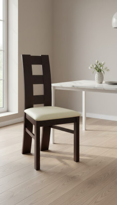 Design Lehnstuhl Stühle Polster Stühle Chef Sessel Holzstuhl Lehnstühle Holz Neu