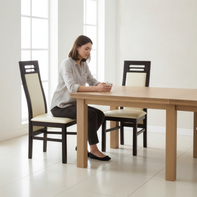 Designer Stuhl Lehnstuhl Polster Stühle Textil Sitz Ess Wohn Zimmer Gepolsterte 