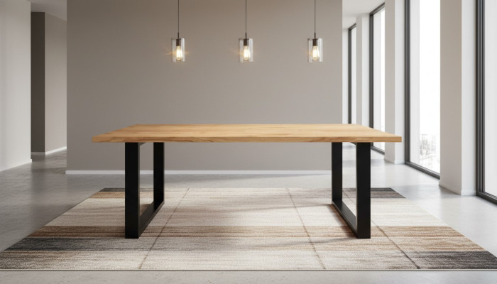 Tisch Esstisch Holztisch Konferenztisch Holz Tische Beige Echtes Holz Möbel S7