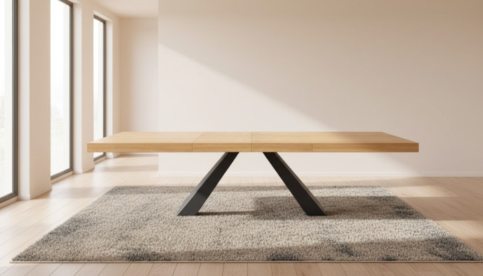 Tisch Esstisch Holztisch xxl Konferenztisch 100x200cm Ausziehbar 280cm massiv 