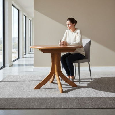 Design Esstisch Moderne Tische Wohnzimmer Holz 90x90/125cm Küchen Esstische Neu