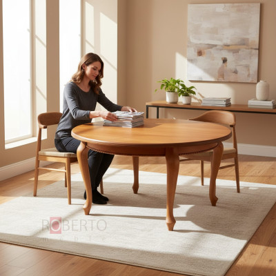 Esstisch Holztisch Holz Tische Tisch Esszimmer Design Luxus Möbel 150x150/200cm