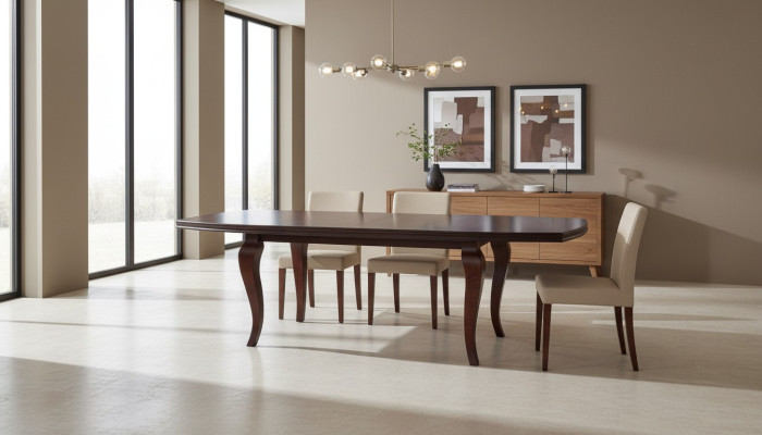 Esstisch Tisch Gruppe Esszimmer Wohnzimmer Garnitur Holz Luxus 100x170/250 Neu