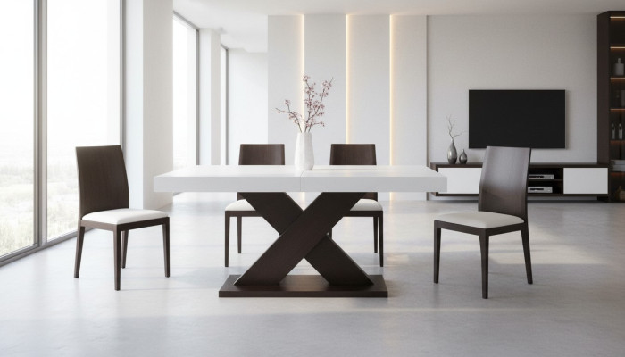 Esstisch Tisch Esszimmer Wohnzimmer Garnitur Holz Design Möbel 90x160/210cm Neu