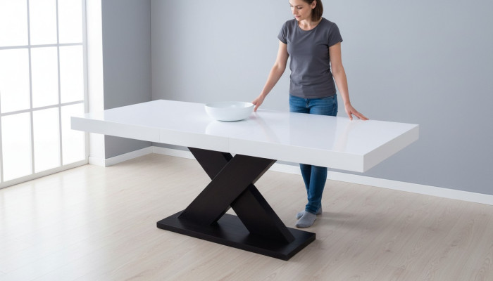 Esstisch Tisch Gruppe Esszimmer Wohnzimmer Garnitur Holz Design Stühle Esstische