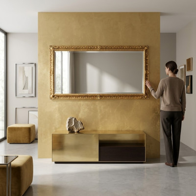 Wandspiegel Holzrahmen Spiegel Rahmen Design Rokoko Barock Wohnzimmer Möbel Neu