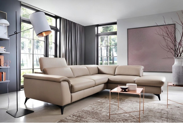 Ecksofa Sofa Couch Polster Leder Wohnlandschaft Couchen Sofas Ecke
