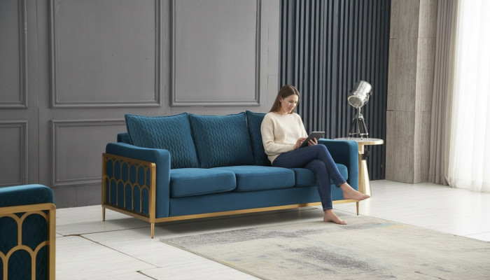 Dreisitzer Couch Polster Design Sofa Moderne Sitz Deko Sofas Zimmer Möbel