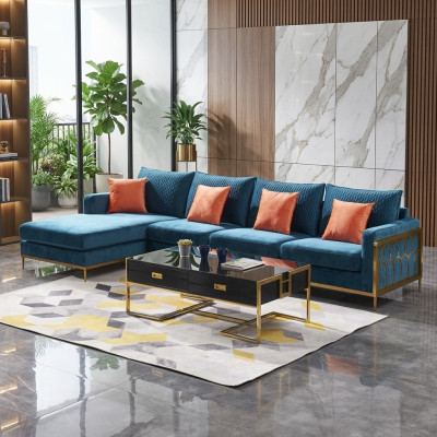 Ecksofa Grau Stoff L Form Sofa Couch Couch Design Polster Textil Modern