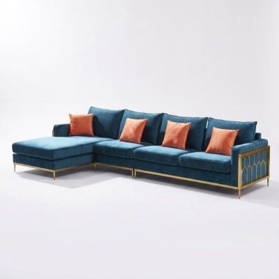 Ecksofa Grau Stoff L Form Sofa Couch Couch Design Polster Textil Modern