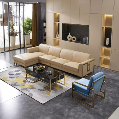Modernes Sofa Ecksofa L Form Sessel Couchtisch Hocker Ecksofa Polster