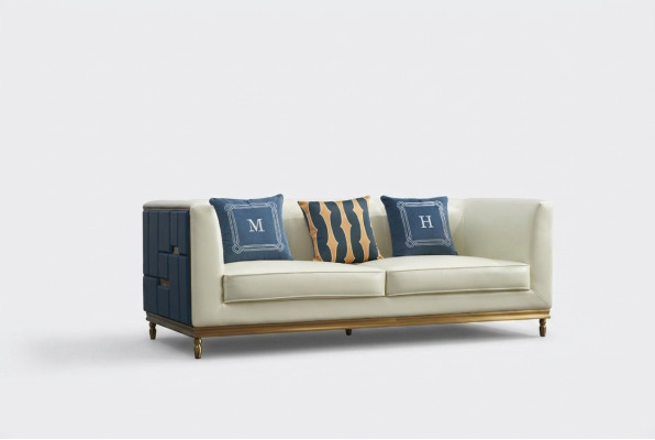 Design Klassiker Modern Big xxl 3 Sitzer Couch Kunstleder Sofas Couchen