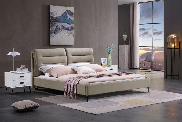 Möbel Betten Doppelbett Schlafzimmer Luxus Doppel Bett Beige Hotel Einrichtung