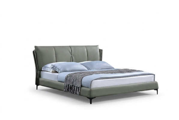 Bett Leder 2x Nachttisch 3 tlg. Schlafzimmer Set Möbel Modern Luxus Betten Neu