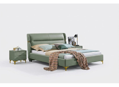 Bett Polster Design Luxus Doppel Hotel Betten Schlaf Zimmer Luxus Grün