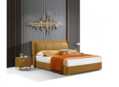Doppelbett Orange Möbel Betten Schlafzimmer Doppel Bett Beige Hotel