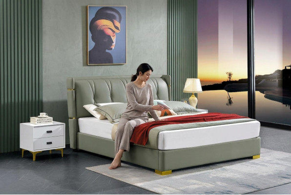 Doppelbett Beige Möbel Betten Schlafzimmer Doppel Bett Beige Hotel