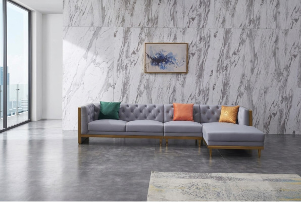 Wohnlandschaft Ecksofa L-Form Couch Sitz Polster Set Garnitur Sofa Luxus Möbel
