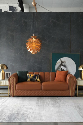 Sofa 3 Sitzer Leder Sofas Couch Polster Luxus Möbel Moderner Dreisitzer