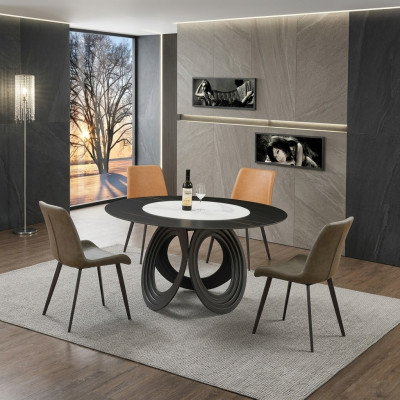 Runder Essttisch Tisch 135cm Metall Rund Konferenz Moderne Tische
