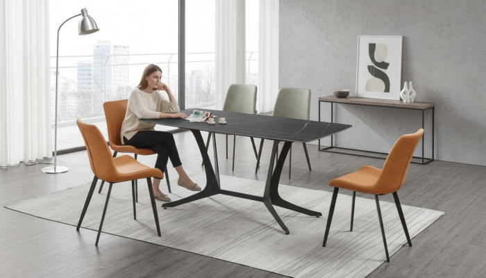 Designer Esstisch Tisch Esszimmer Deko Wohnzimmer Design Tische 180x90cm