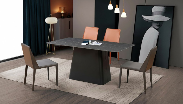 Moderner Esstisch Holztisch Holz Design Tische Edelstahl Tisch Esszimmer 180x90