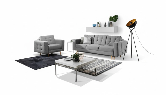 Sofagarnitur 3+1 Sitzer Sitzpolster Garnituren Leder Sofas Couchen Polster Sofa