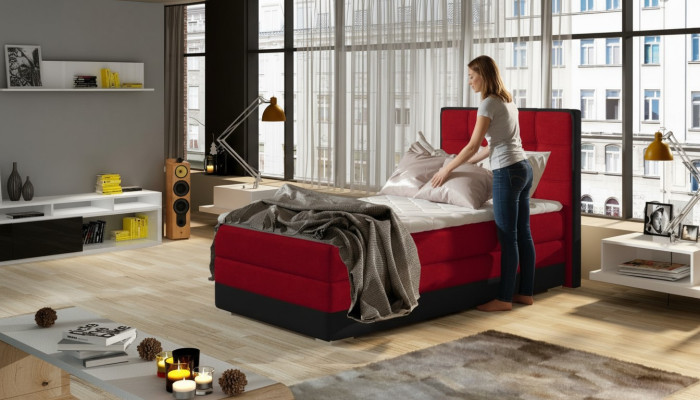 Bett Polster Design Luxus Hotel Betten 90x200cm Schlaf Zimmer Boxspring Single