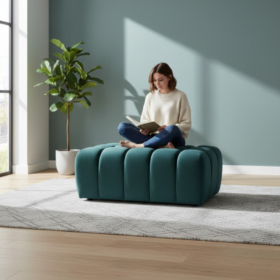 Hocker Fußhocker Beistellhocker Chaiselounge Sitzbank Samt Stoff