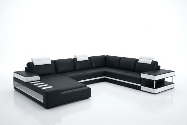 Ledersofa Ecksofa Wohnlandschaft Designer Couch Licht Sofa Polster Hallstadt -S
