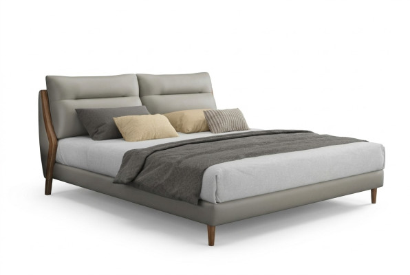Klassische Luxus Betten Polster Leder Textil Hochwertiges Schlafzimmer Bett Neu